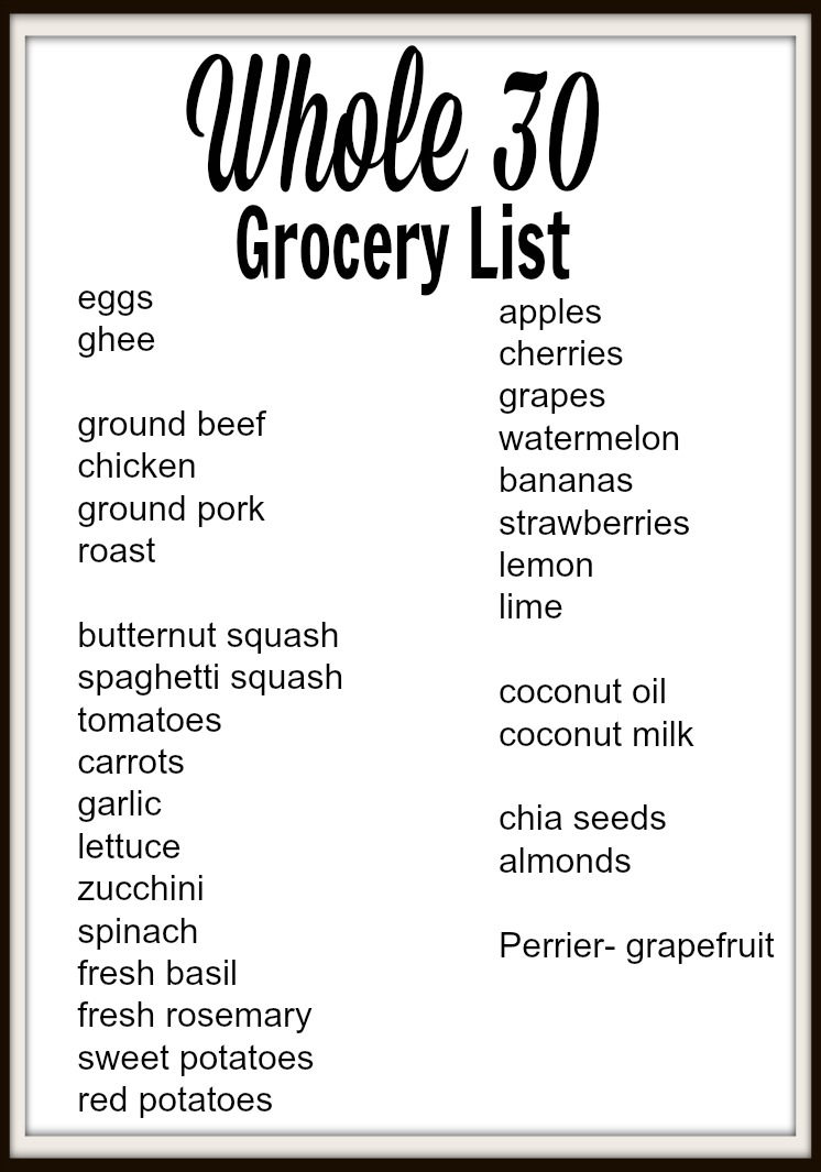 Whole 30: Grocery Shopping and Meal Planning - Life in the Green House