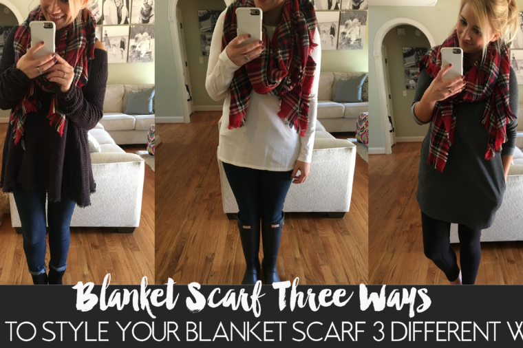 blanket scarf, three ways